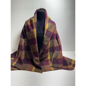 Prairie Check Women’s Plaid Wool Blend Carfigan Chic Wish Sz 3XL Academia Preppy